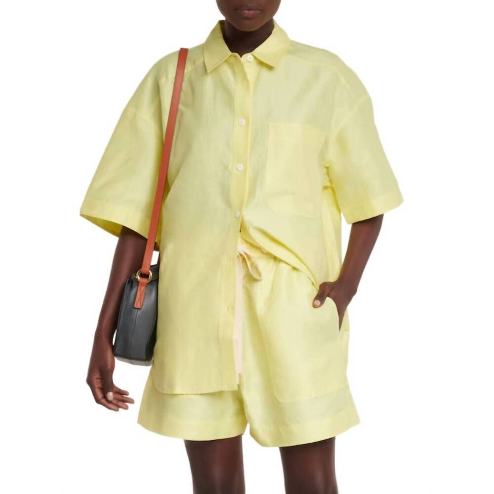 NEW LEE MATHEWS sparrow linen shirt in lemon